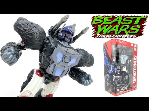 Transformers RED Beast Wars OPTIMUS PRIMAL Action Figure Review