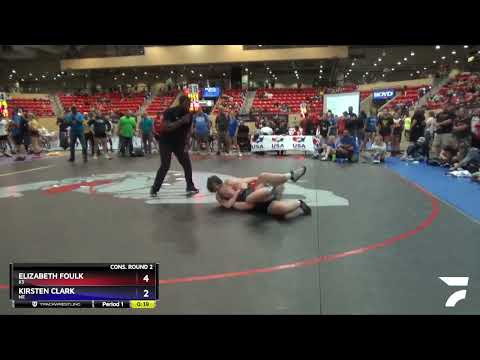152 Lbs Cons. Round 2 - Elizabeth Foulk, KS Vs Kirsten Clark, NE 5db1