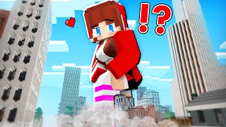 Download lagu JJ GIRL Became GIANT and ATTACK CITY ! - in Minecraft (Maizen) mp3