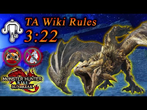 [MHR:SB Speedrun] Gold Rathian/リオレイア希少種 | TA Wiki Rules | 3:22 | LBG/ライトボウガン - Solo