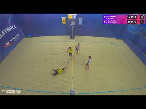 18:40 I. Romanenko / I. Skrynnik - Y. Bohdashkin / Y. Yevdokymov 15.04.2023 | Winners Beach Volleyba