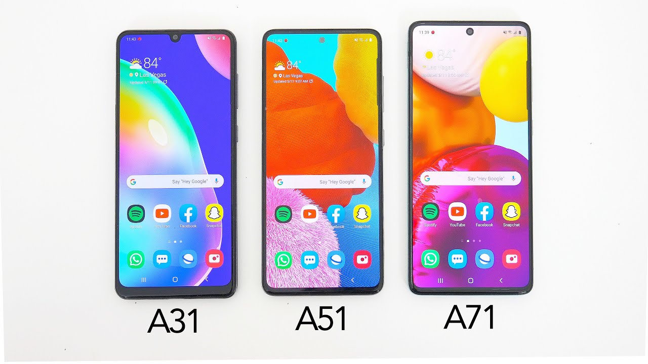 Speed Test: Samsung Galaxy A31 vs A51 vs A71