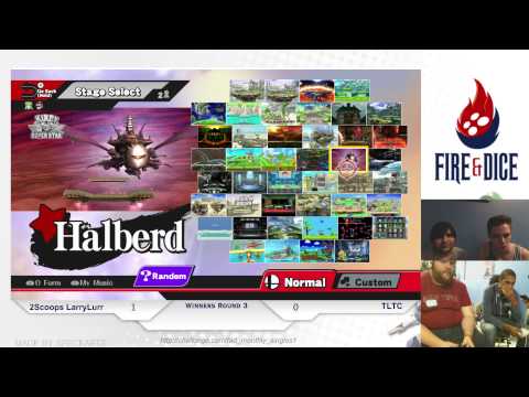 Fire&Dice Monthly #1 - 2scoops LarryLurr vs TLTC - Smash Wii U