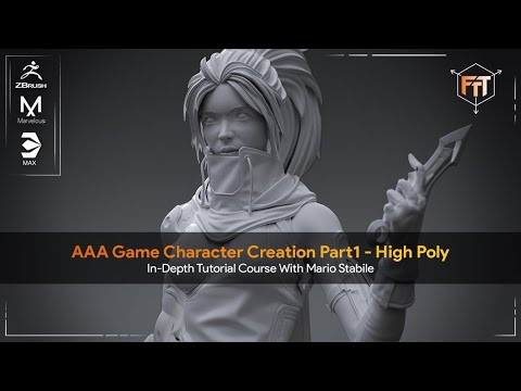 AAA Game Character Creation Tutorial Part1 - High Poly