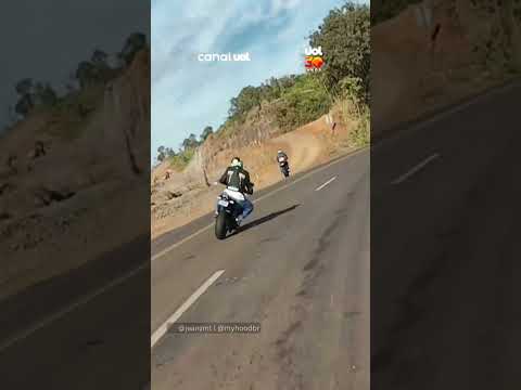 Acidente no Paraná motociclista perde controle em curva e escapa ileso em Londrina