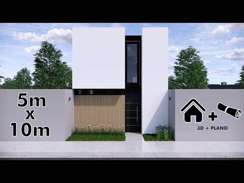 TINY HOUSE WITH CENTRAL PATIO | House 5x10 | Tour and House Plan | House idea