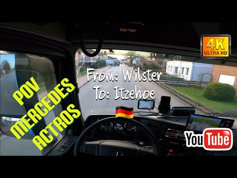POV Driving Mercedes Actros 1851. Trucking in Wilster🇩🇪. 4K