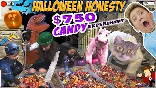 HALLOWEEN TRICK OR TREATER EXPERIMENT HONESTY TEST w $750 TREATS FV Greedy Vlog