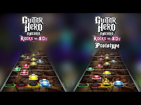 Guitar Hero 80's Prototype - "Ballroom Blitz" Chart Comparison