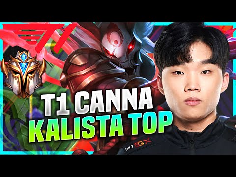 CANNA CHILLING WITH KALISTA! - T1 Canna Plays Kalista Top vs Gangplank! | KR SoloQ Patch 10.22
