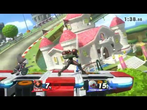Smash Bros Wii U Battle Online #24 Pokepsula (Samus) vs jerry (Toon Link)