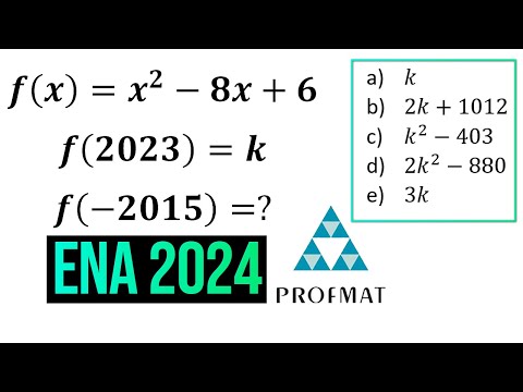 Correção ENA 2024 Profmat Questão 28 Função Quadrática