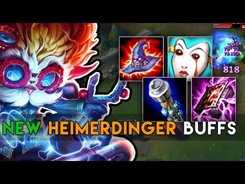 NEW HEIMERDINGER BUFFS ACTUALLY MAKE HIM BROKEN! FULL AP ONE SHOTS!  (LoL Best Moments)