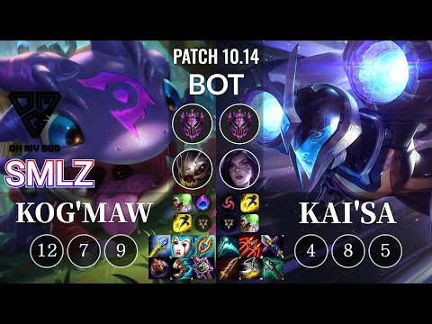 OMG Smlz Kog'Maw vs Kai'Sa Bot - KR Patch 10.14