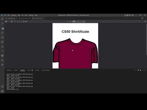 CS50 Shirtificate - Aufgabenblatt 8 (CS50 Einführung in die Programmierung mit Python)