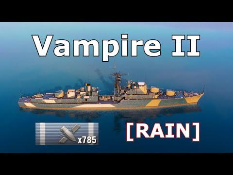 World of WarShips Vampire II - 4 Kills 314K Damage