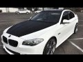 BMW 535i Full White Carbon Fiber Vinyl Wrap ...