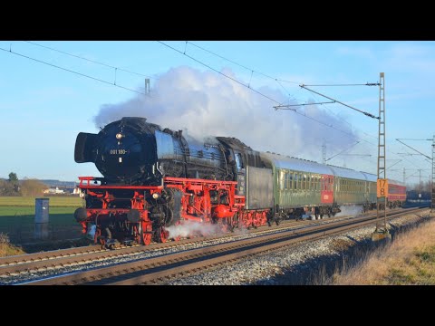 Schnellzugdampf im Allgäu mit 01 180