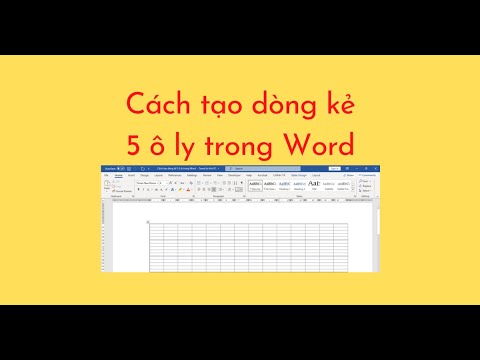Cách tạo dòng kẻ 5 ô ly trong Word