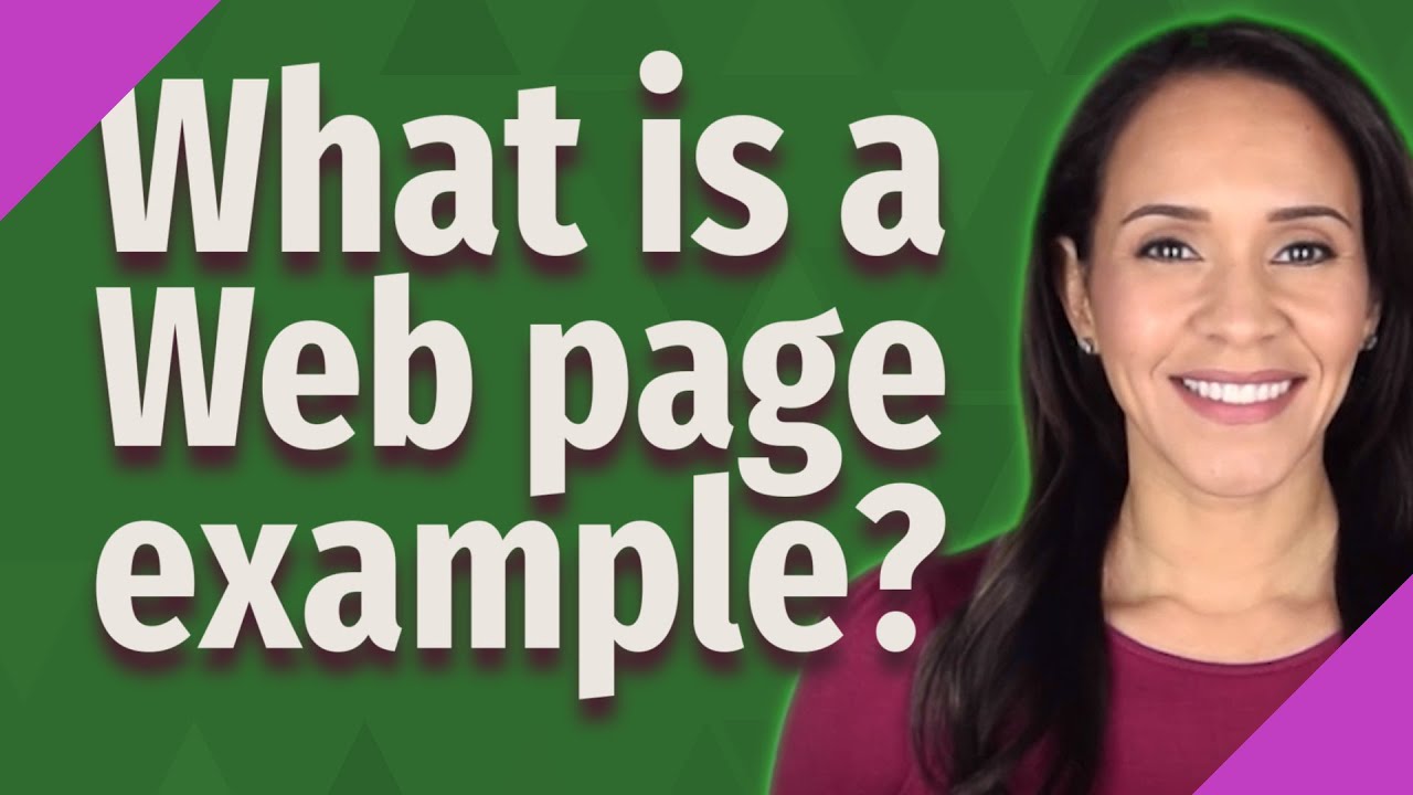 What is a Web page example?