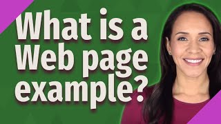 What is a Web page example?