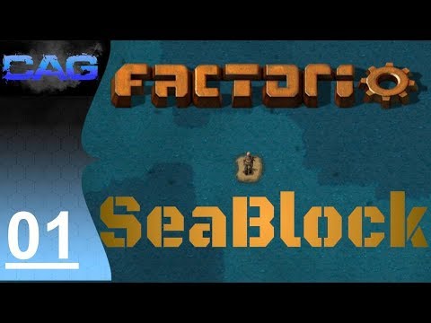 Lets Play Factorio SeaBlock challenge!  || Getting started with some slag!  ||  EP01