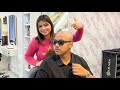 ASMR FULL HEADSHAVE BY INDIAN GIRL BARBER LADY BARBER MISS BARBER