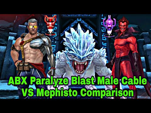 ABX Paralyze Blast Male | Mephisto Rage VS Cable Reforge Energy Comparison - Marvel Future Fight