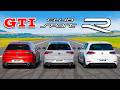 New Golf GTI V Old Golf R V Clubsport DRAG RACE