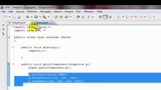 Java Swing Tutorial: MAKE SHAPES, GUI help: drawing graphics