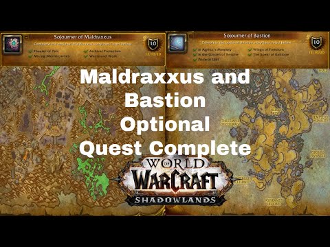 MALDRAXXUS And BASTION Optional Questing is Now Done