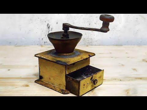 Rusty 100-Year-Old Coffee Grinder – Perfect Restoration