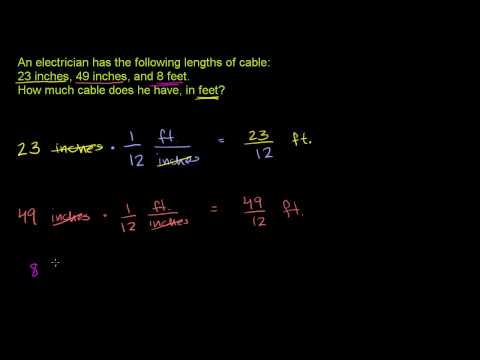 Part of a video titled Adding different units of length - YouTube