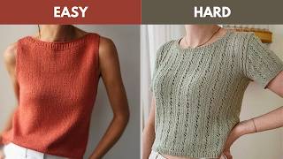 Ranking Summer Top Knitting Patterns from Easiest to Hardest