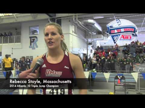 2014 A-10 Women's Triple Jump Champion - Rebecca Stoyle, Massachusetts