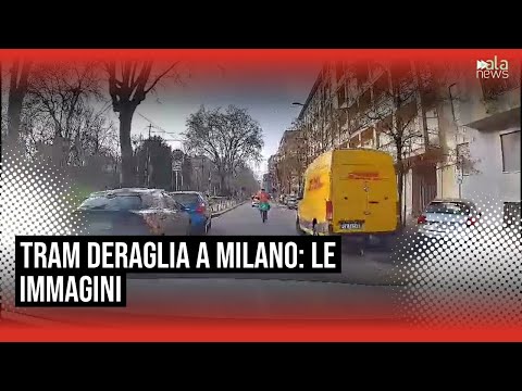 Deraglia tram a Milano: il video del terribile schianto
