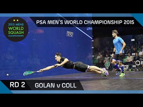 Squash: 2015 PSA Men's World Championship Rd 2 Highlights: Golan v Coll