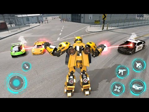 Robot Justice War: Car Jet Transform Game 2023 - Android Gameplay