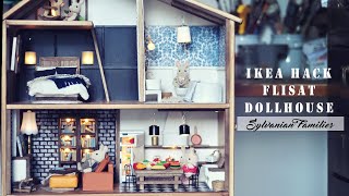 DIY Miniature - IKEA FLISAT Dollhouse Hack Ft. Sylvanian Families Milk Rabbits