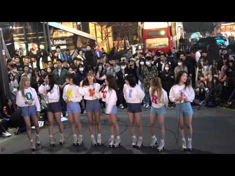Oh My Girl  - Shinchon Guerrilla Concert Fancam [Eng Subs]