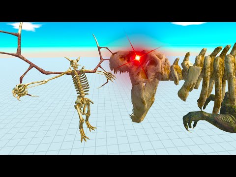 DEMON SKELETOR VS SKELETON T-REX Animal Revolt Battle Simulator arbs 🦕