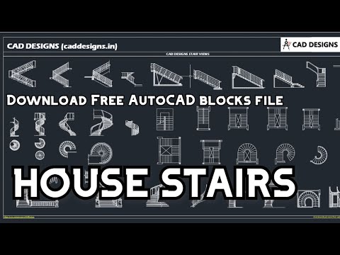 Download Free AutoCAD Blocks file - House Stairs...