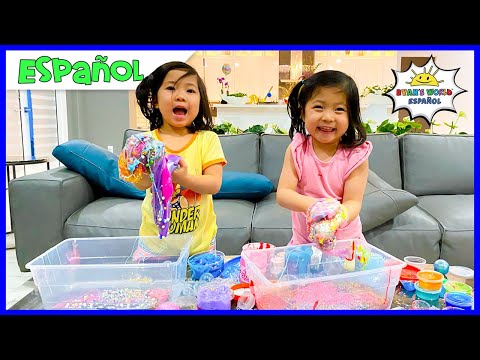 Mezclando todo mi limo  Batido gigante de limo con Emma y Kate