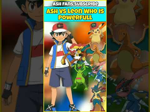 Ash Vs Leon Who Is Powerfull | 6v6 Final Battle #pokemon #shorts