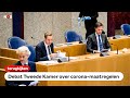 TERUGKIJKEN: Bezorgde Kamerleden in debat over corona-maatregelen