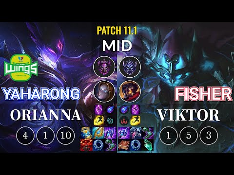 JAG Yaharong Orianna vs Fisher Viktor Mid - KR Patch 11.1
