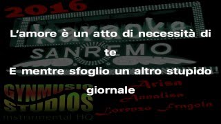 Annalisa Il Diluvio Universale Karaoke Sanremo 2016 by Gynmusic Studios Instrumental HQ