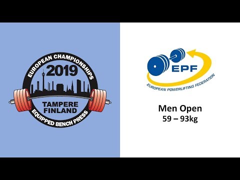 European Open, Masters and Junior Bench Press Championships 2019 - Men Open 59-93kg
