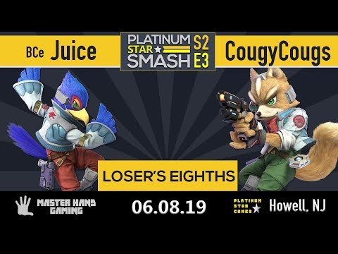 Platinum Star Smash S2:E3 - BCe | Juice (Falco) vs CougyCougs (Fox, Diddy Kong) - L Eighths