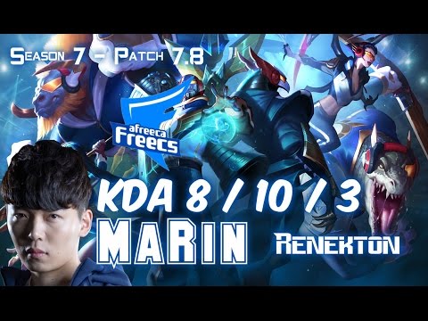 AFs MaRin RENEKTON vs JAYCE Top - Patch 7.8 KR Ranked